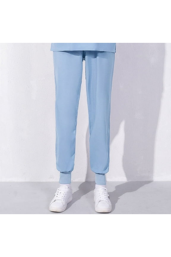 Scrub Pants for Women Uniform Lightweight Casual Jogger Elastic Waist Clinic Dress Work Pants