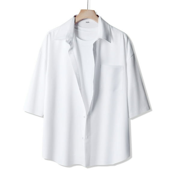 BLCHUNen Short Sleeve Shirts for Men Cardigan Casual Lightweight Breathable Summer Workout Tee Shirts