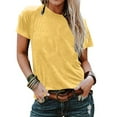 thumbnail image 1 of BLCHUNen Short Sleeve Tops for Women Casual Crew Neck Pullover Lightweight Stretch Comfy Summer Workout Tops, 1 of 6