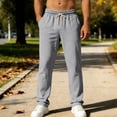 thumbnail image 1 of BLCHUNen Summer Mens Casual Pants Beach Vacation Elactic Waist Lightweight Drawstring Pants with Pockets, 1 of 9