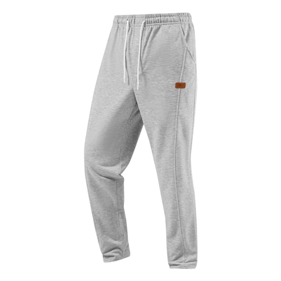 BLCHUNen Summer Pants for Men Casual Drawstring Elastic High Waist Sweatpants Loose Fitted Workout Gym Trousers,XS,Gray