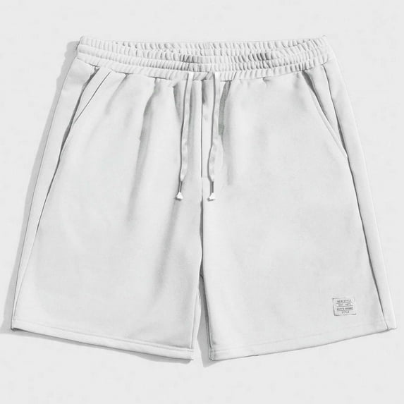 BLCHUNen Sweat Shorts for Men Drawstring Elastic Waist Casual Loose Breathable Summer Workout Shorts with Pockets