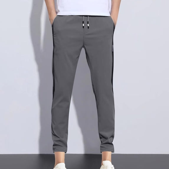 BLCHUNen Sweatpants for Men Drawstring Elastic Waist Breathable Quick Drying Workout Active Sports Gym Athletic Casual Pants