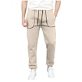 thumbnail image 1 of BLCHUNen Sweatpants for Men Running Athletic Joggers Lightweight Mid Elastic Waisted Casual Drawstring Pants,L,Khaki, 1 of 7