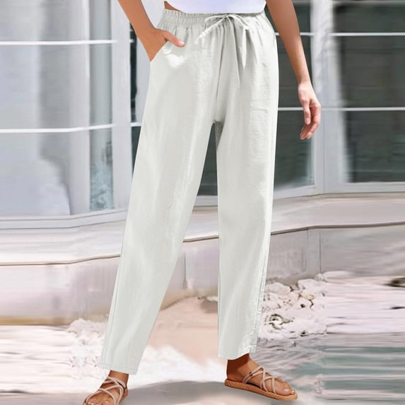 BLCHUNen Sweatpants for Women Corduroy Drawstring Elastic Waist Casual Workout Cargo Pants with Multi Pocket