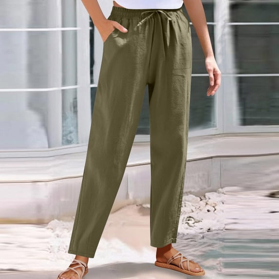 BLCHUNen Sweatpants for Women Corduroy Drawstring Elastic Waist Casual Workout Cargo Pants with Multi Pocket