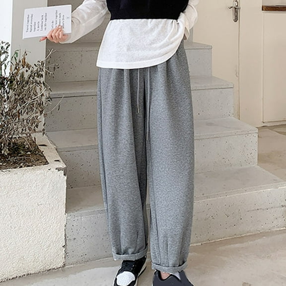 BLCHUNen Sweatpants for Women Lightweight Drawstring Elastic Loose Breathable Casual Running Workout Pants with Pockets
