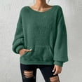 thumbnail image 1 of BLCHUNen Sweatshirts for Women Fleece Plush Fuzzy Long Sleeve Casual Crew Neck Pullover Winter Warm Tops with Pockets, 1 of 9