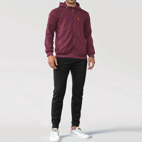 BLCHUNen Sweatsuits for Men 2 Piece Sets Full Zip up Hooded Long Sleeve Workout Sports Running Jogger Tracksuits with Multi Pockets