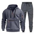 thumbnail image 1 of BLCHUNen Sweatsuits for Men 2 Piece Sets Hooded Pullover Long Sleeve Zipper Drawstring Casual Workout Tracksuits Sets with Multi Pocket, 1 of 2