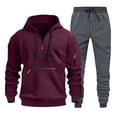 thumbnail image 1 of BLCHUNen Sweatsuits for Men 2 Piece Sets Hooded Pullover Long Sleeve Zipper Drawstring Casual Workout Tracksuits Sets with Multi Pocket, 1 of 2