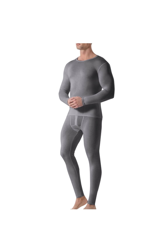 Thermal Underwear Shirts and Leggings Set for Men Fleece Lined Long John Winter Base Layer(M-5xl)