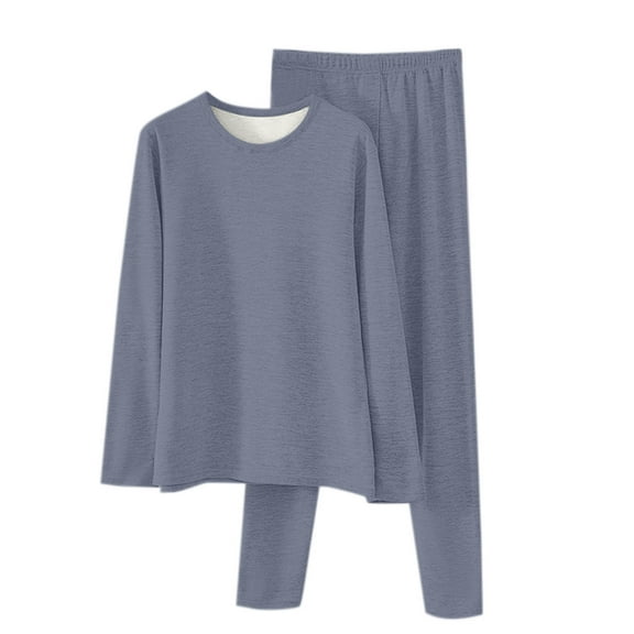 BLCHUNen Thermal Underwear for Men Fleece Lined Tops and Bottom Set Long Johns Thermal Set Base Layer(L-4xl)