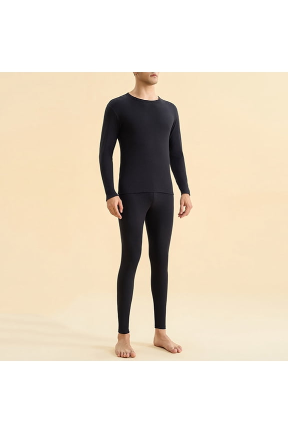 Thermal Underwear for Men Long Johns Fleece Lined Hunting Gear Bottom Top Set Base Layer Cold Weather(Xl-4xl)