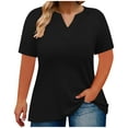 thumbnail image 1 of BLCHUNen Tops for Women Plus Size Breathable V Neck Pullover Stretch Lightweight Workout Active Sports Athletic Casual T Shirts, 1 of 5
