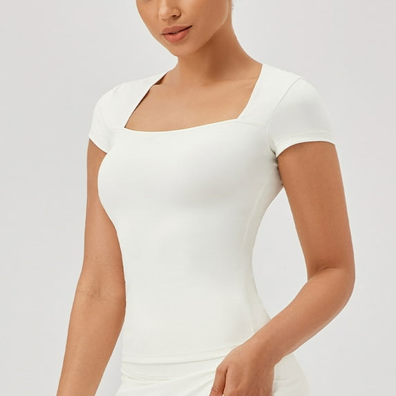 BLCHUNen Tops for Women Pullover Slim Fitted Breathable Lightweight Stretch Casual Workout Active Sports Athletic Yoga Tank Tops