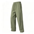 thumbnail image 1 of BLCHUNen Track Pants Men Workout Pants Drawstring Mesh Straight Leg Casual Loose Breathable Athletic Trousers,M,Army Green, 1 of 5