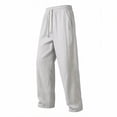 thumbnail image 1 of BLCHUNen Track Pants Men Workout Pants Drawstring Mesh Straight Leg Casual Loose Breathable Athletic Trousers,XL,Gray, 1 of 5