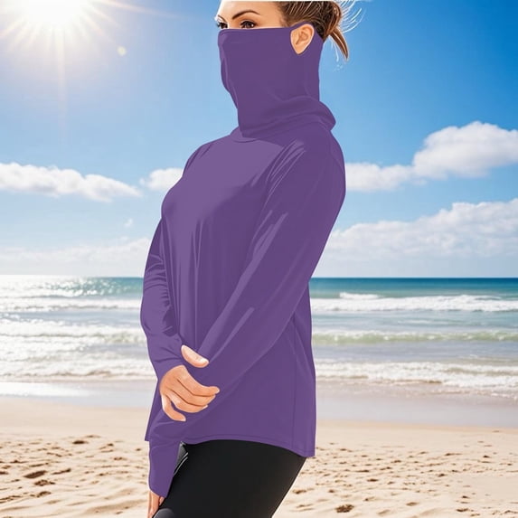 BLCHUNen Unisex Summer Sun Protection Shirts Long Sleeve Plus Size Breathable Quick Drying Going out Active Athletic Trendy Tops