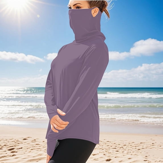 BLCHUNen Unisex Summer Sun Protection Shirts Long Sleeve Plus Size Breathable Quick Drying Going out Active Athletic Trendy Tops