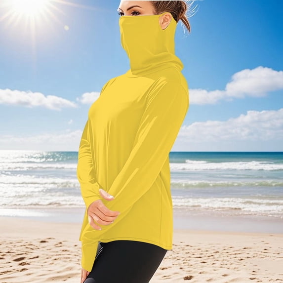 BLCHUNen Unisex Summer Sun Protection Shirts Long Sleeve Plus Size Breathable Quick Drying Going out Active Athletic Trendy Tops