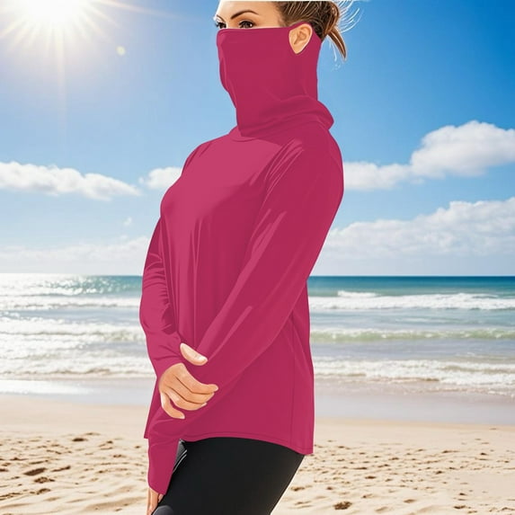 BLCHUNen Unisex Summer Sun Protection Shirts Long Sleeve Plus Size Breathable Quick Drying Going out Active Athletic Trendy Tops