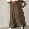 thumbnail image 1 of BLCHUNen Wide Leg Pants for Women High Waist Drawstring Elastic Waist Loose Breathable Casual Sports Active Winter Sweatpants, 1 of 6