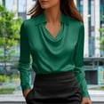 thumbnail image 1 of BLCHUNen Womens Blouses Casual Ribbed Knitted Long Sleeve Sweaters V Neck Pullover Loose Casual Workout Fall Tops, 1 of 6