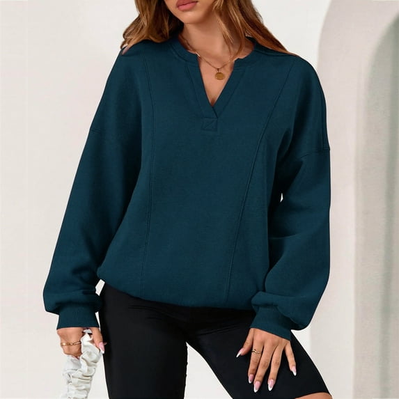 BLCHUNen Womens Blouses Ribbed Knitted Long Sleeve Slim Fitted Stretch Pullover Crew Neck Casual Fashion Fall Tops