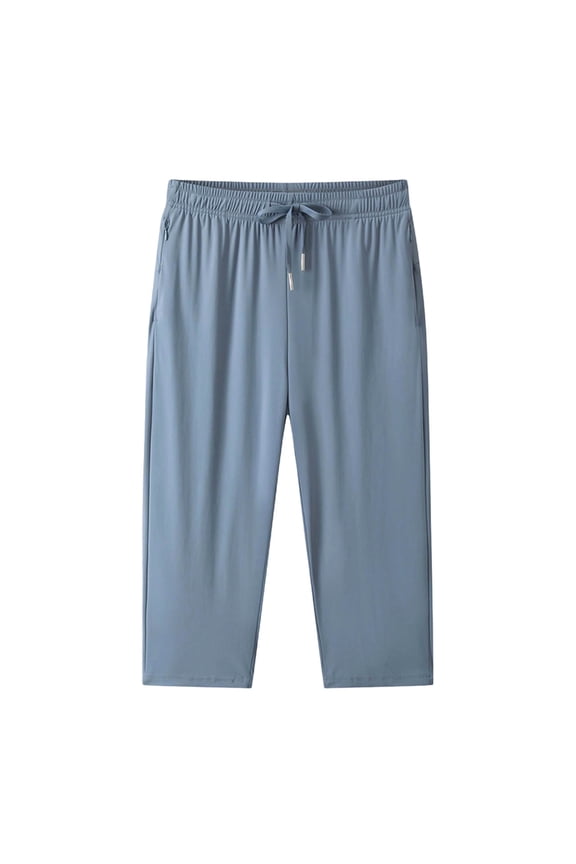 Womens Capris Loose Fitting Drawstring Elastic High Waisted Summer Casual Gym Running Trackpants with Zipper Pockets,M-6xl