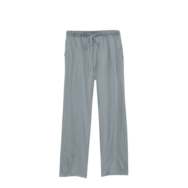 BLCHUNen Womens Pants Casual Lightweight Drawstring Elastic Waist Loose Straight Leg Athletic Workout Pants with Pockets