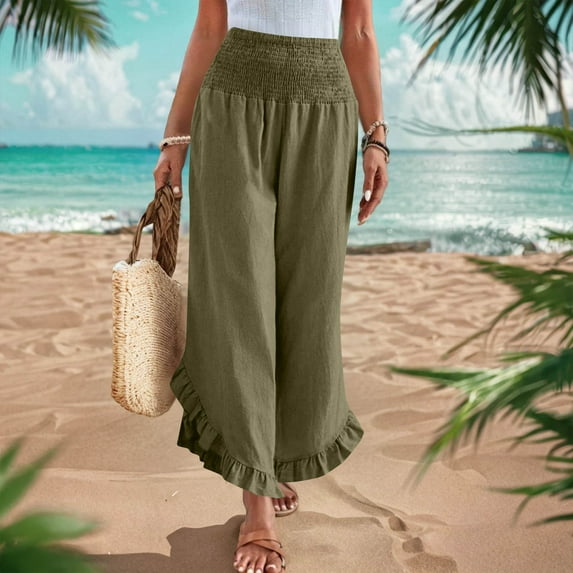 BLCHUNen Womens Pants Elastic Waist Casual Lightweight Nursing Clinic Solid Color Work Pants with Pocket