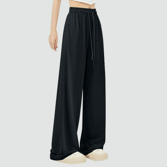 BLCHUNen Womens Pants Lightweight Breathable Quick Drying Elastic High Waist Casual Summer Workout Pants with Pockets