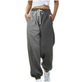 thumbnail image 1 of BLCHUNen Womens Sweatpants High Elastic Waisted Gradient Color Casual Activewear Summer Drawstring Pants Fashion, 1 of 5