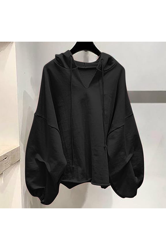 Womens Sweatshirts Hooded Pullover Chest Pleated Casual Workout Gym Running Sports Long Sleeve Fall Tops
