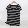 thumbnail image 1 of BLCHUNen Womens T Shirts Striped Cap Sleeve Casual V Neck Pullover Lightweight Loose Comfy Summer Loungewear Tank Tops, 1 of 5