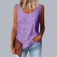 thumbnail image 1 of BLCHUNen Womens Tank Tops Casual Sleeveless Crew Neck Lightweight Loose Pullover Sequin Party Fashion Summer Tops, 1 of 6