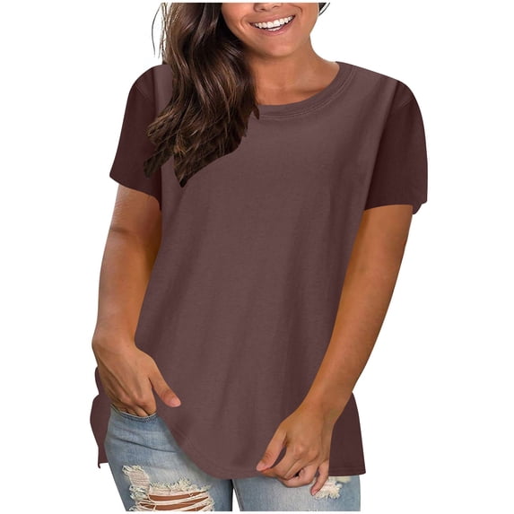 BLCHUNen Womens Workout Tops Short Sleeve Casual Lightweight Loose Breathable Crew Neck Pullover Summer Tops