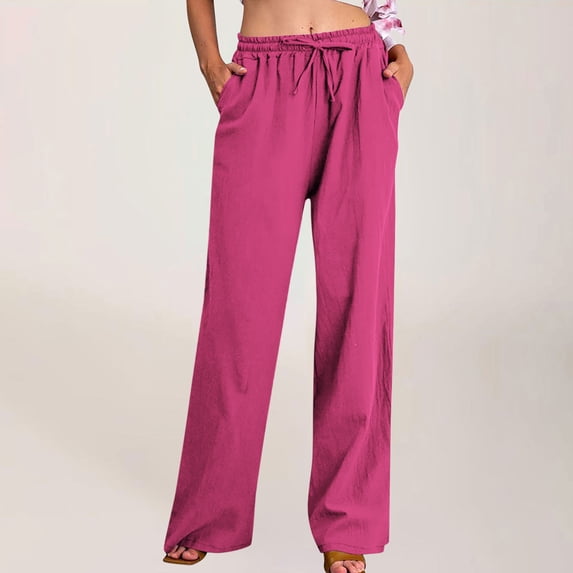 BLCHUNen Work Pants for Women Elastic Waist Casual Lightweight Comfy Office Business Dress Pants with Pockets