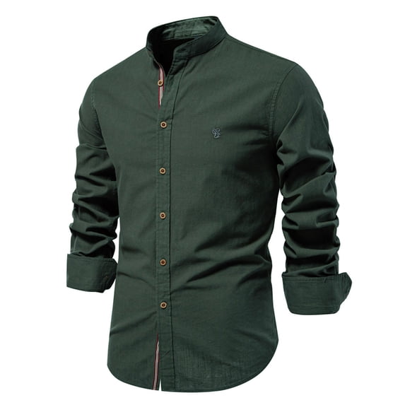 BLCHUNen Work Shirts for Men Casual Cotton Long Sleeve Button down Lightweight Office Business Dress Shirts