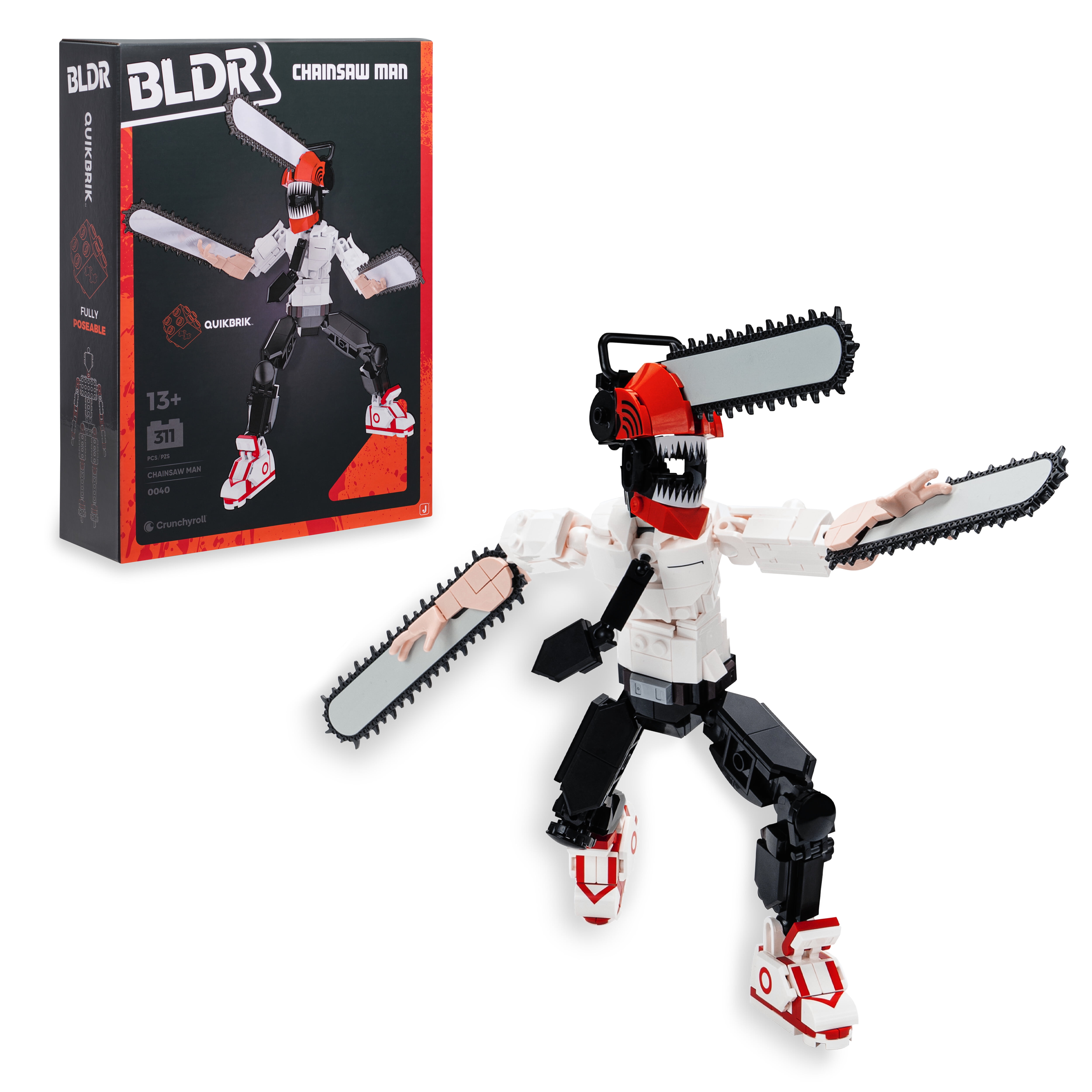 BLDR, Chainsaw Man Building Set, 311 pcs, 10 inch, Articulated