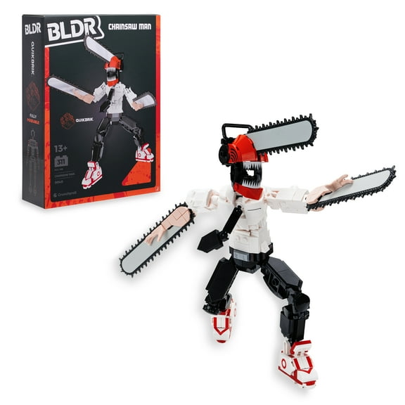 BLDR Chainsaw Man Building Set - 10 inch Buildable Articulated Action Figure with 311 Pieces