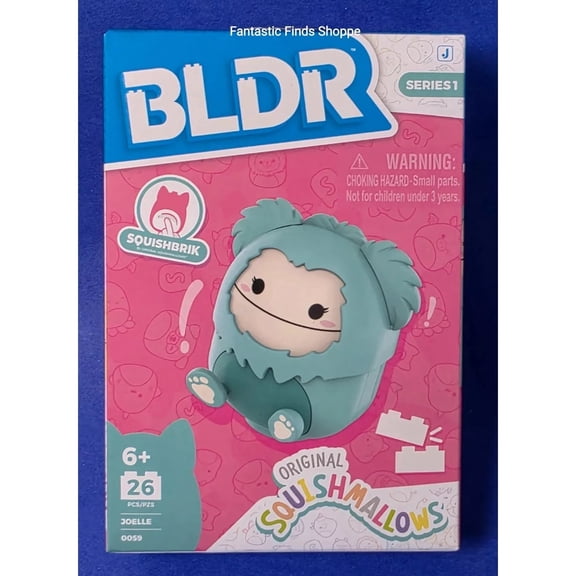 BLDR Squishmallows SquishBrik Series 1 Figure Pack Joelle the Bigfoot