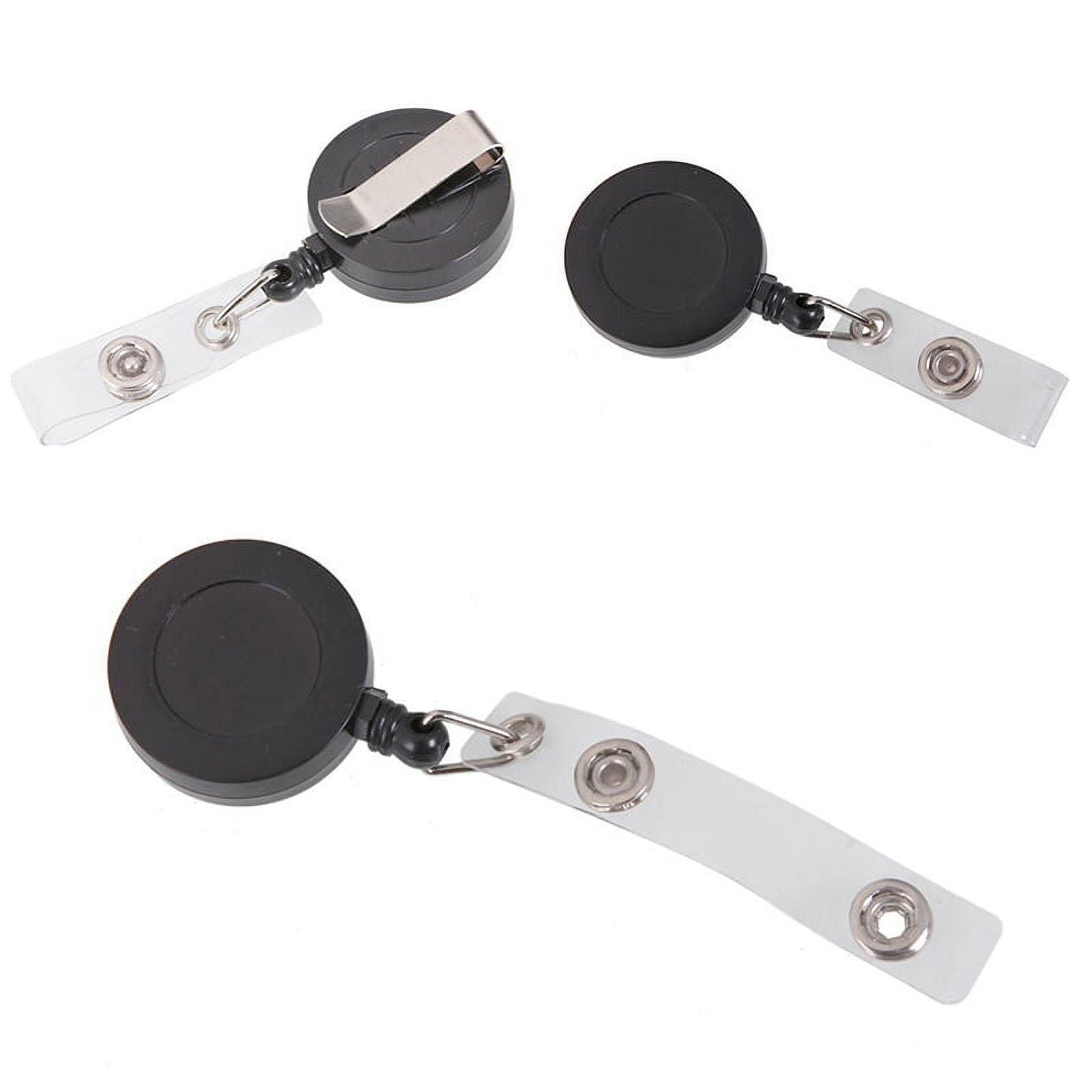 Ble Key Tag BLE 1-5PC Black Retractable ID Card Holder Reel Badge Key Display Clip ...