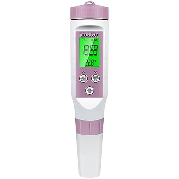 BLE-C600 7-in-1 Digital Water Quality Tester  pH, TDS, EC, Salinity, ORP, SG, Temperature with BT5.0 & Backlight$$Tools