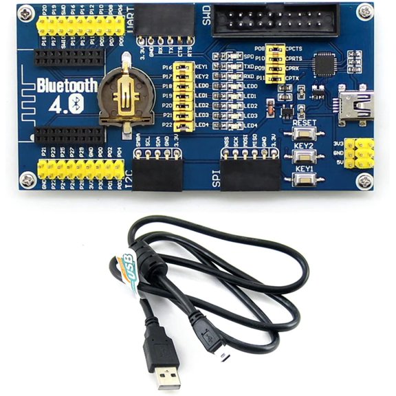 BLE4.0 2.4G Mother Board Designed for BLE4.0 2.4G Wireless Module Provides I/O Expansion Connectors and Various Interfaces
