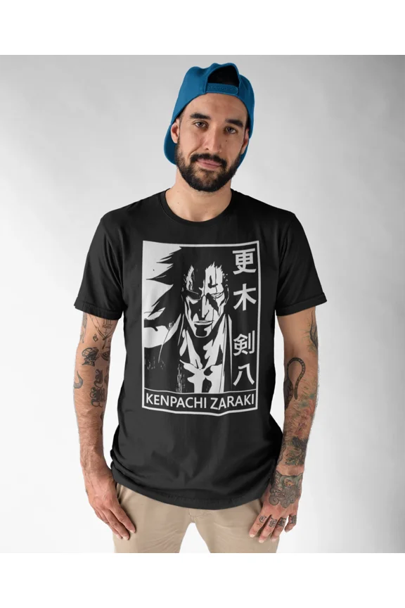 BLEACH Kenpachi Zaraki Japanese Anime Manga new 2022 black T-Shirt S to 5XL
