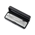 thumbnail image 1 of BLEEUS 10 Hole 20 Tone Harmonica Portable Harmonica Adults Gift (Silver) Musical Instruments Supplies (Silver), 1 of 8