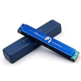 thumbnail image 1 of BLEEUS 24 Holes Portable Harmonica C Key Standard Harmonica Party Favors (Blue) Musical Instruments Supplies (Blue), 1 of 9
