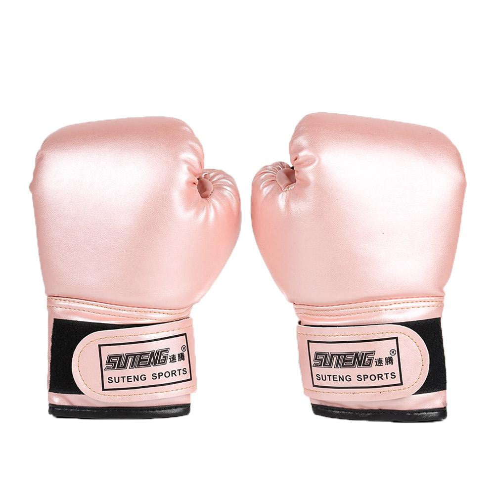 BLEEUS 2Pcs Boxing Gloves Kickboxing Training Gloves For Boys Girls Youth Fitness Supplies (Pink)